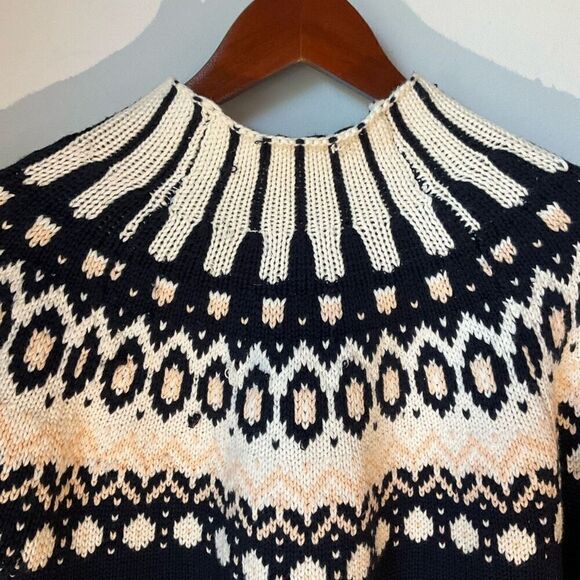 525 America Fair Isle Nordic Mock Neck, Large. Icelandic. - Picture 4 of 13